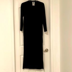 BCBGMAXAZRIA Black High Low Soft Black Dress Size S